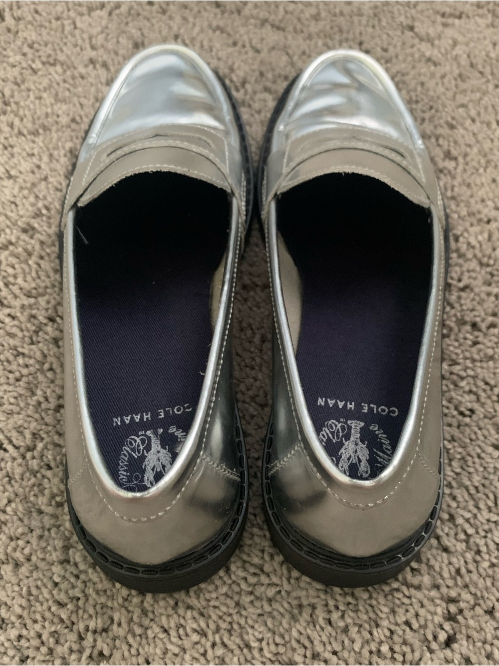 Classic Silver Penny Loafers - Picture 6 of 8